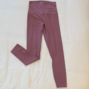 Lululemon Sz 4 - 25” High-Rise Ribbed Leggings in Dusty purple